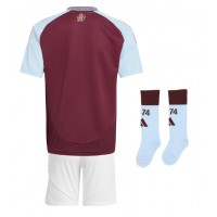 Maglia Calcio Aston Villa Prima Divisa Bambino 2024-25 Manica Corta (+ pantaloncini)